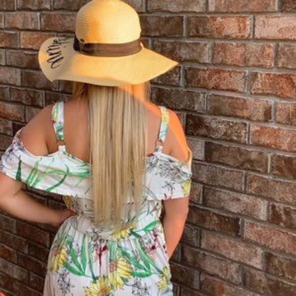 NWT Joy & Co Boho Floral Cold Shoulder Maxi Dress Size Medium - Picture 6 of 7